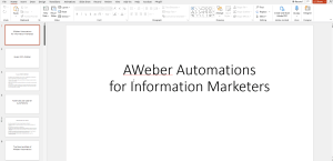 Aweber Automations talking points presentation