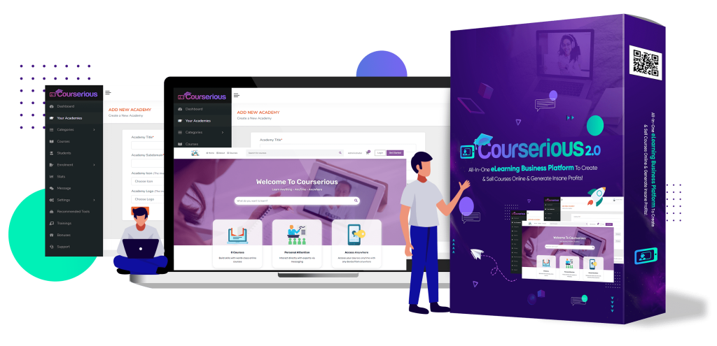 COURSERIOUS 2.0 eLearning Platform with DFY Courses