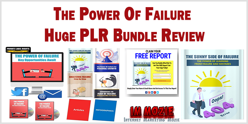 The Power Of Failure Huge PLR Bundle Review