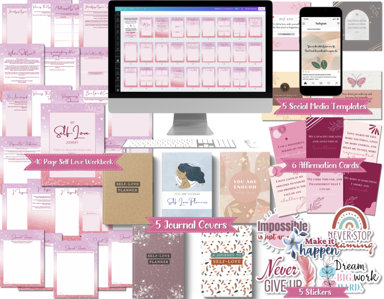 Self Love Printable Bundle Internet Marketing Mozie