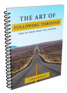 The Art Of Following Through Checklist