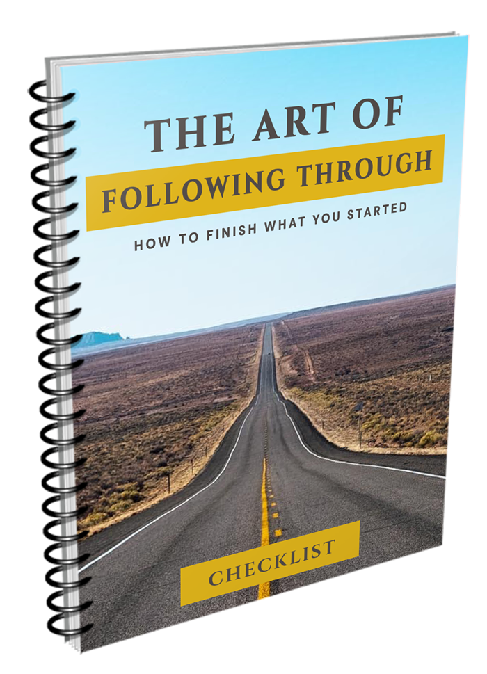 The Art Of Following Through Checklist