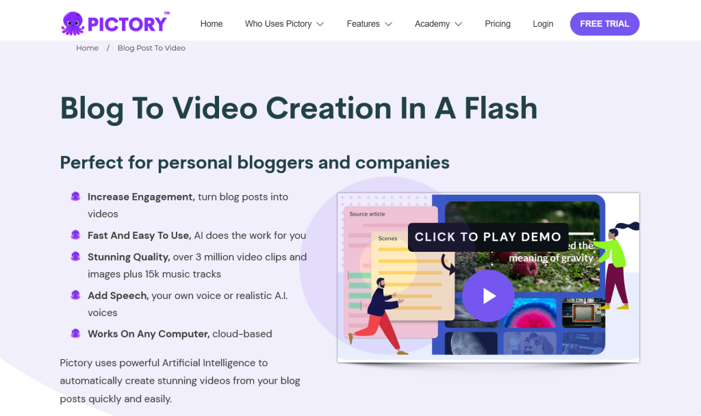 Pictory Review Automatic video creation