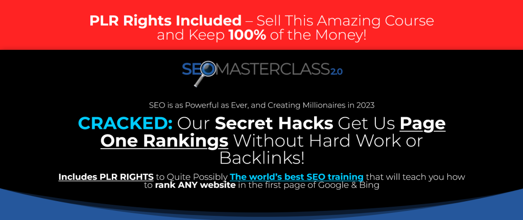 The SEO Masterclass 2.0 Review Screenshot