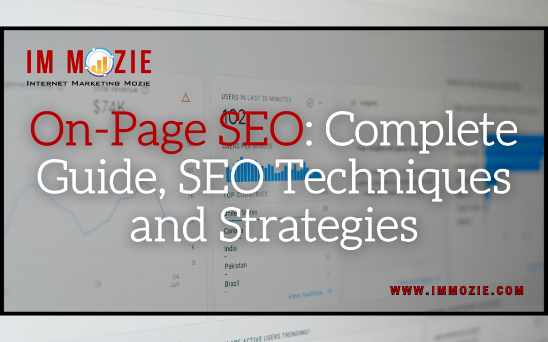 On-Page SEO: Complete Guide, SEO Techniques and Strategies